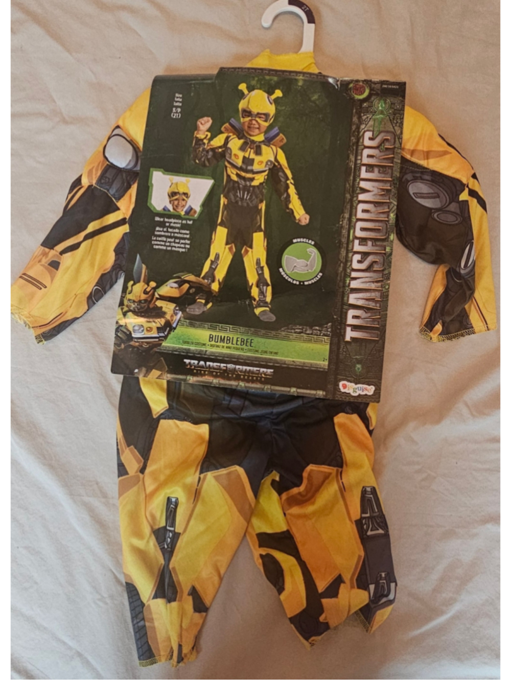 Boys Disguise Transformers Bumblebee Costume Size 2T Yellow Black